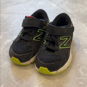 Kids Black and Green Sneakers